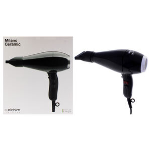 Milano Ceramic Hair Dryer - Black-Silver by Elchim for Unisex 1 Pc Hair Dryer
